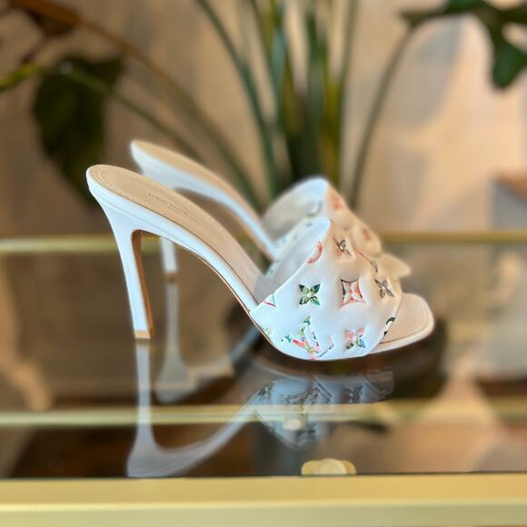 Louis Vuitton White Multicolor Heels - Picture 6 of 11